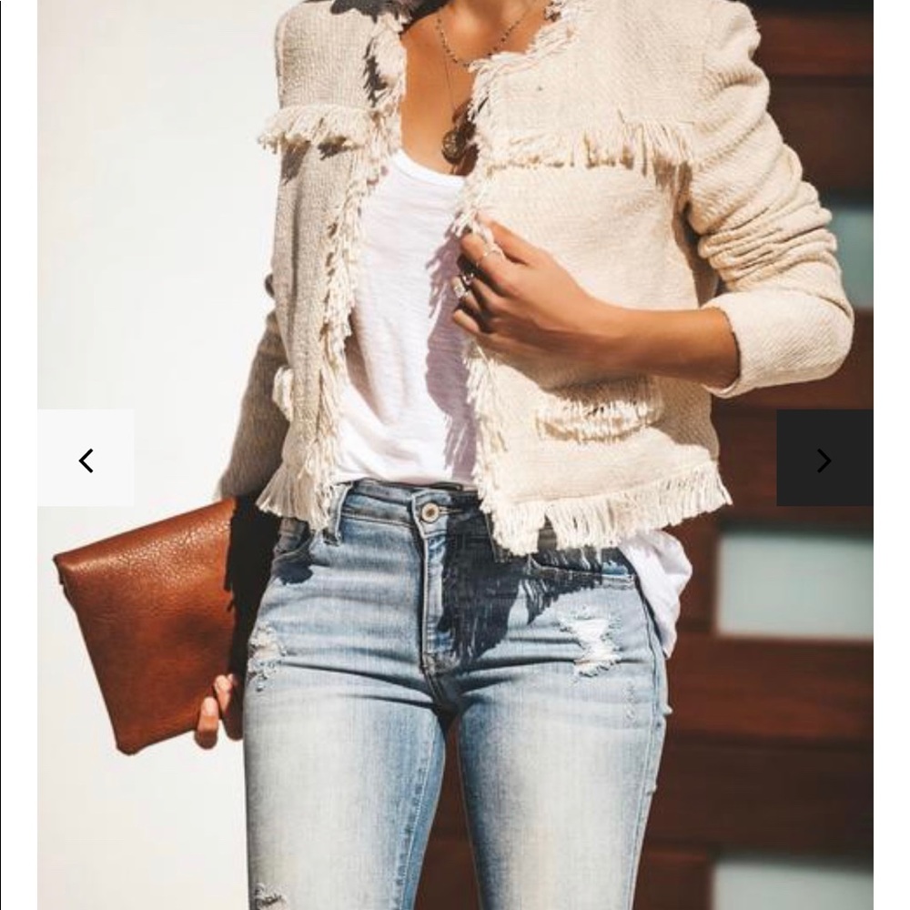 NWT fringe jacket